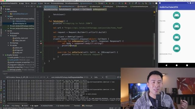 Kotlin Youtube - How to Quickly Fetch Parse JSON with OkHttp and Gson (Ep 2) смотреть онлайн