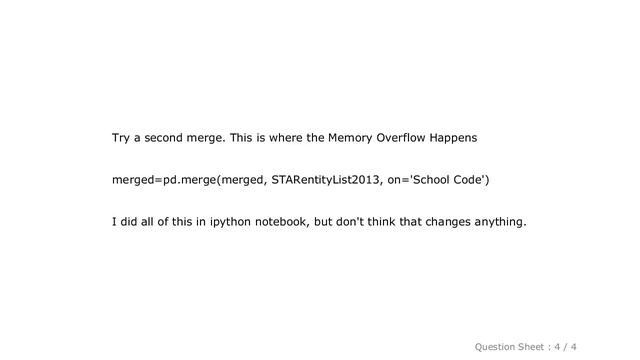 Pandas : Python Pandas Merge Causing Memory Overflow смотреть онлайн