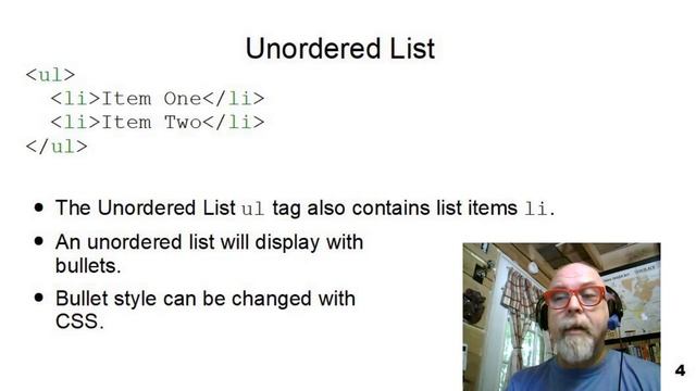 HTML07A - Ordered Lists, Unordered Lists, and Nested Lists смотреть онлайн