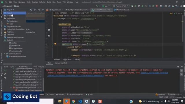 Manifest merger failed : Apps targeting Android 12 and higher are required - Android studio error смотреть онлайн
