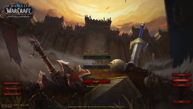 World of Warcraft: Battle for Azeroth Login Screen Music смотреть онлайн