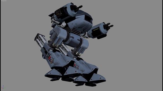 Creating a robot 3D model ED 209 смотреть онлайн