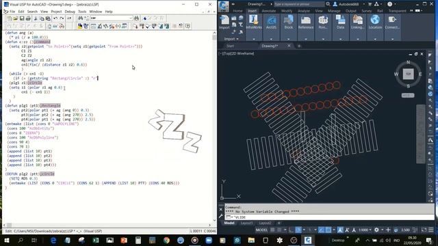 Visual lisp Rectangle line or Circle line смотреть онлайн