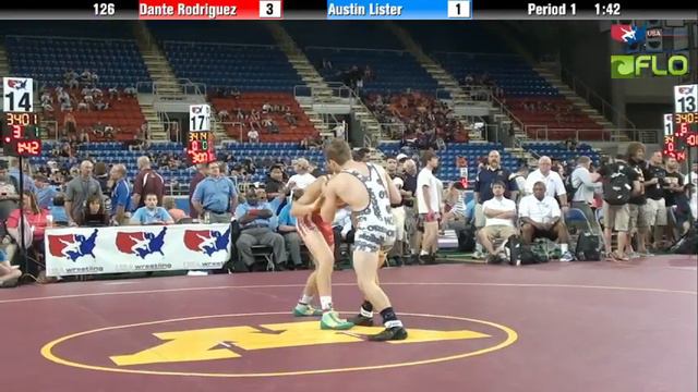 Junior 126 - Dante Rodriguez (Nebraska) vs. Austin Lister (Oregon) смотреть онлайн