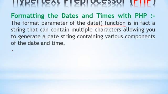PHP Date and Time Functions смотреть онлайн