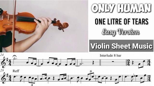 [Free Sheet] Only Human - One Litre Of Tears [Violin Sheet Music] смотреть онлайн