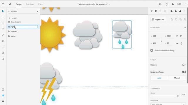 Thunder Storm Assets Weather creation in Adobe XD | Weather app UI creation in Adobe XD Part 4 смотреть онлайн