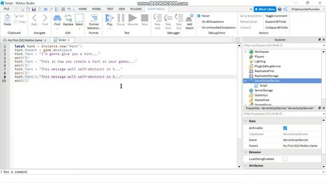 How To Add A Hint To Your Roblox Games (Basic Roblox Studio Tutorial) - Media Partnership