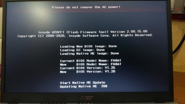 UPDATE BIOS In ACER Laptops (INSYDE UEFI)