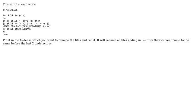 Unix - Rename a file by removing last 2 instances of a character (3 Solutions!!) смотреть онлайн
