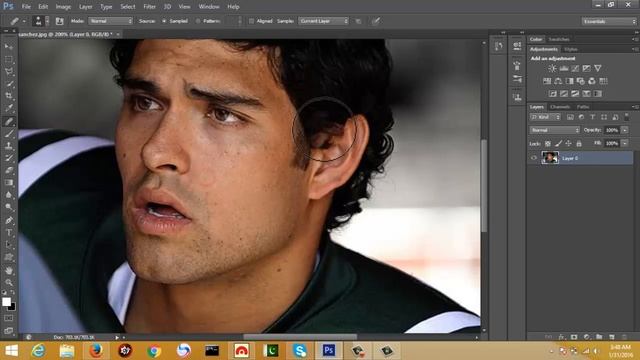 Clean Photo With Healing Brush Tool In Adobe Photoshop 2016 смотреть онлайн