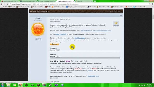 How to install WinRAR, Minecraft forge, optifine,and also too many items mods 1.5.2 смотреть онлайн