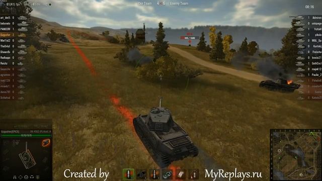 WOT: Malinovka - VK 4502 (P) Ausf. A - 6 frags - Steel Wall, Top Gun, смотреть онлайн