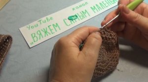 Вязание крючком кепка для мальчика #159