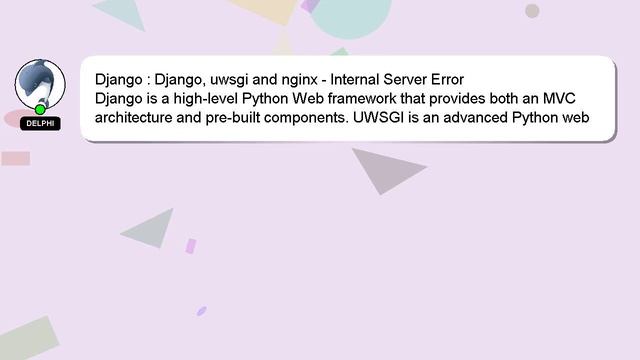 Django : Django, uwsgi and nginx - Internal Server Error смотреть онлайн