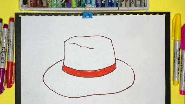 Как нарисовать шляпу| Рисование для детей смотреть онлайн