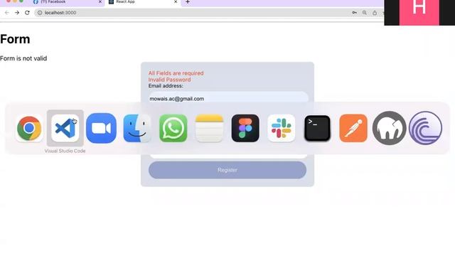 How to create validation in React JS - React JS Full Course - Beginner to Professional - 05 - Part смотреть онлайн