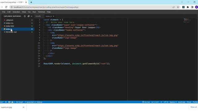 CODING PRACTICE 1 | SUPER OVER LEAGUE | REACT JS | CCBP 4.O | CCBP смотреть онлайн