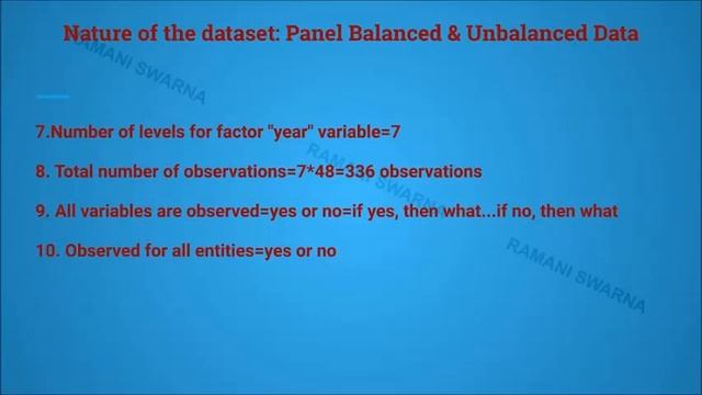 Panel Balanced & Unbalanced Data смотреть онлайн