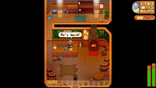 Let's Walkthrough Stardew Valley (Part 31) Gift from Leah, Sauna, and fishing смотреть онлайн