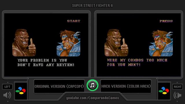 [2★] Super Street Fighter II (SNES vs SNES - Original vs HACK) Side by Side Comparison (2 Longplay) смотреть онлайн