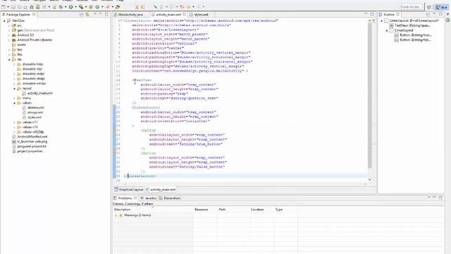 Android App 1, GeoQuiz смотреть онлайн