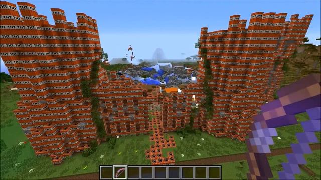 Minecraft: DOUBLE CASTLES VS TNT - Build Creation - Map смотреть онлайн