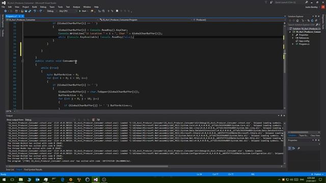 PRODUCER CONSUMER PROBLEM C# WALKTHROUGH смотреть онлайн