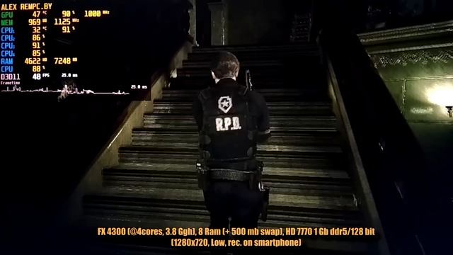 Resident Evil 2 на слабом ПК (Phenom, FX4300/6300, 4-12 Ram, GF 630/550 Ti, R 7770/7870) смотреть онлайн