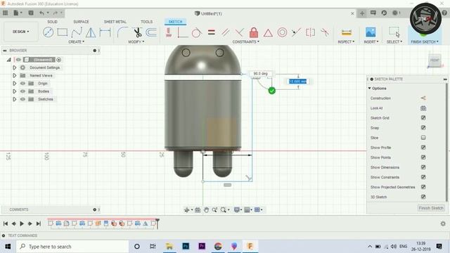 Fusion 360 2020 How to create Android logo 3d model смотреть онлайн