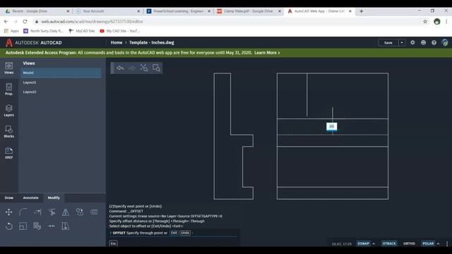 Clamp Plate Multi view AutoCAD Web App смотреть онлайн