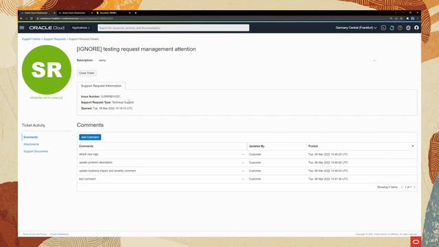 Oracle Cloud Support - Request Management Attention смотреть онлайн