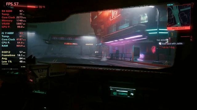 Cyberpunk 2077 Patch v1.61 - RX 6600 + i5 11400F смотреть онлайн