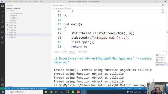 C++ Multithreading With GCC And Visual Studio Code On Windows
