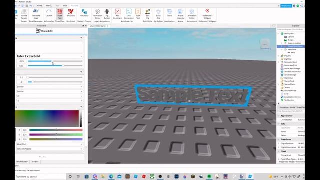 [Roblox Studio] HOW TO MAKE 3D TEXT - Plugin смотреть онлайн