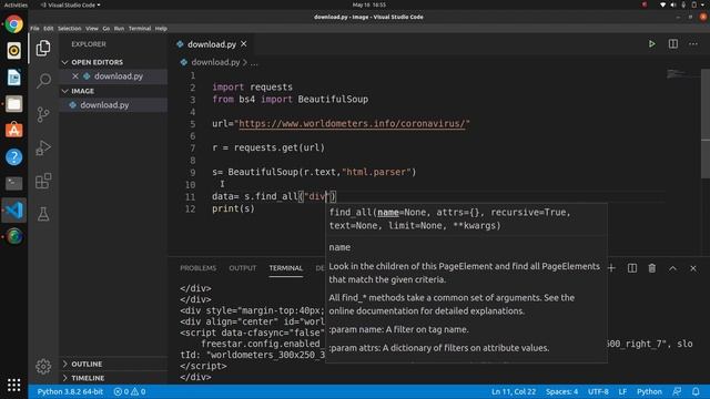 Scrape Corona Updates | Python Scripts смотреть онлайн