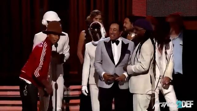 Daft Punk real face at the Grammy Awards 2014 смотреть онлайн