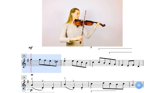 Minuet 2 with Synchronized Sheet Music - slowly! смотреть онлайн