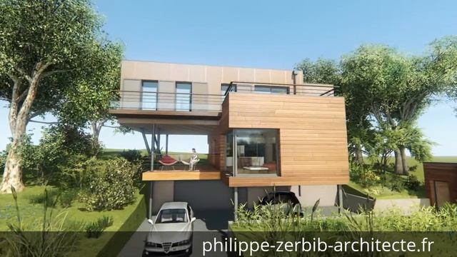 Prise de vue 3D maison ossature bois - Philippe Zerbib architecte смотреть онлайн