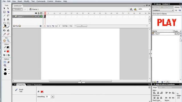 How to make a PLAY button in Macromedia Flash 8. смотреть онлайн