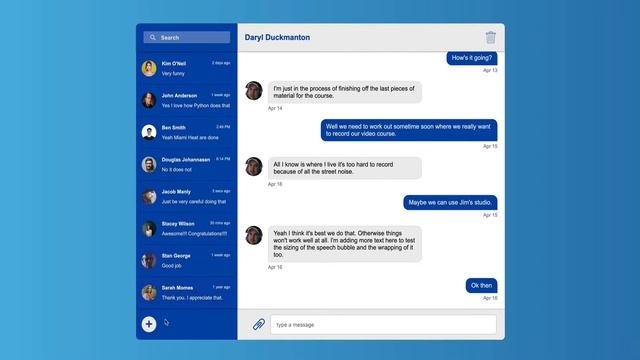 CSS Grid - Chat Application Example смотреть онлайн