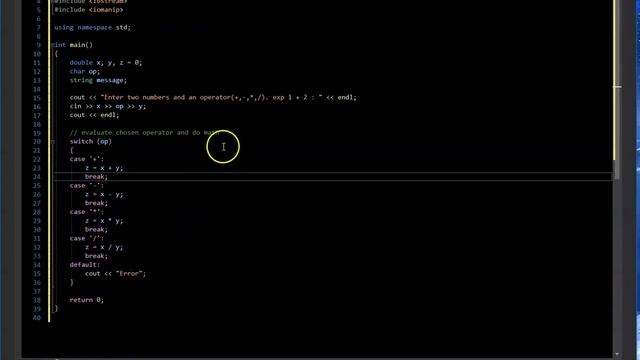 Simple Calculator with Switch Case смотреть онлайн