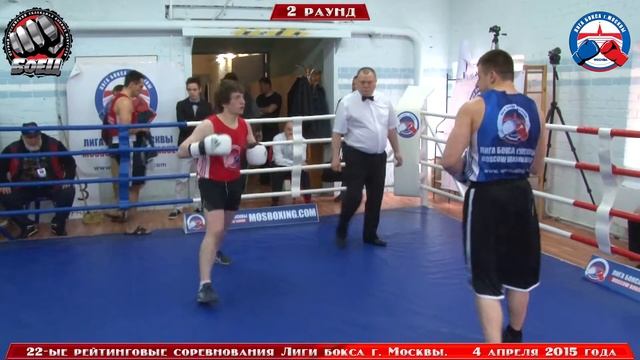 22-ые рейтинговые соревнования по боксу - 4 апреля 2015 г. до 81 кг. смотреть онлайн