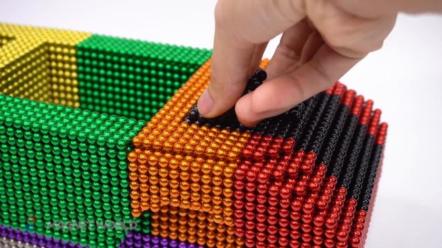 DIY - How To Make Color Mini Cooper From Magnetic Balls ( Satisfying ) | Magnet World 4K смотреть онлайн