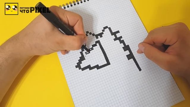 КОТ ПУШИН И ПИЦЦА рисуем по клеточкам (pusheen cat pizza)PIXEL ART смотреть онлайн