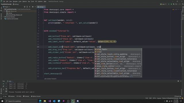 Dear PyGui 0.6.x: 5 Basic Widgets смотреть онлайн