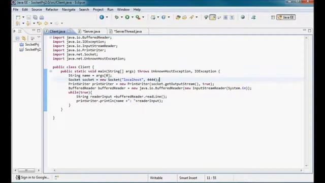 JAVA Sockets Tutorial 03 w Threads and server reply zjHdM AiRak смотреть онлайн
