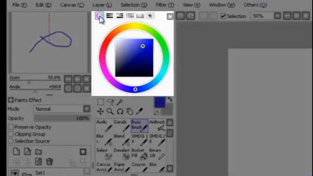 Настраиваем и знакомимся с рабочим местом в Easy Paint Tool SAI смотреть онлайн