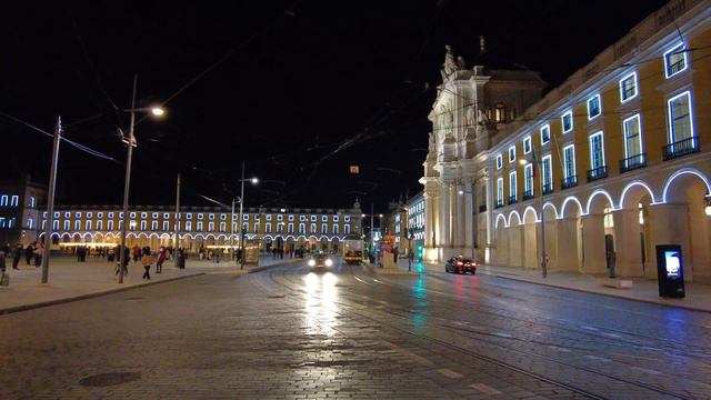 Lisbon Christmas Lights 2021🎄Walking Tour Part I - Portugal [4K] смотреть онлайн
