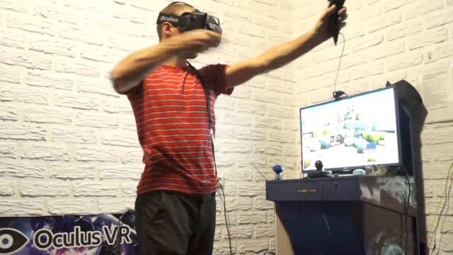 Игры с Razer hydra + Oculus rift dk2 смотреть онлайн
